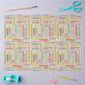 Je (lange) naam is hier te vinden tissuepapier (Craft)