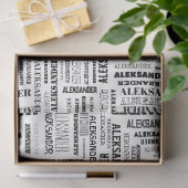 Je (lange) naam is hier te vinden tissuepapier (Geschenk)