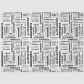 Je (lange) naam is hier te vinden tissuepapier (Voorkant)