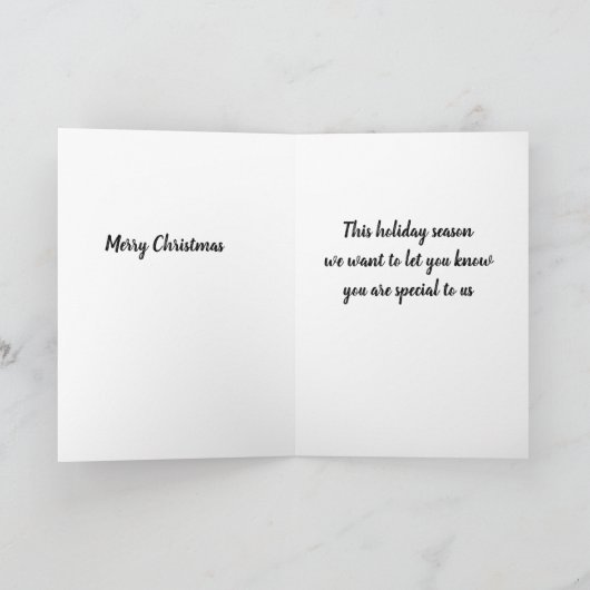 JE LATEN WETEN DAT JE "SPECIAAL VOOR ONS" BENT KER KAART (Binnen)