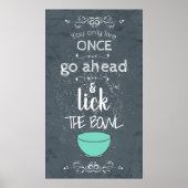 Je leef maar één keer met het Bowl-Poster Poster (Voorkant)