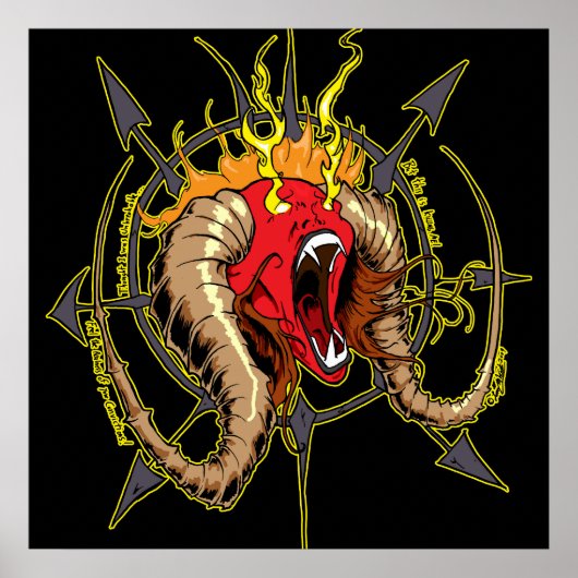 Je leeft in vlammen poster (Voorkant)