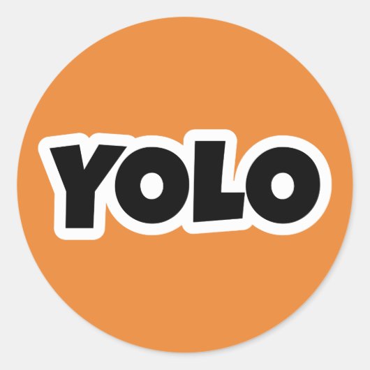 Je leeft maar één keer ronde sticker (Voorkant)