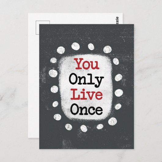 Je leeft maar één keer YOLO Briefkaart (Voorkant / Achterkant)