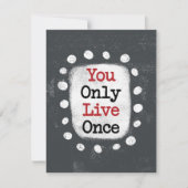 Je leeft maar één keer YOLO Wenskaart Kaart (Voorkant)