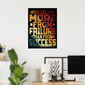 Je Leert Meer van Falen dan van Succes Poster (Thuiskantoor)