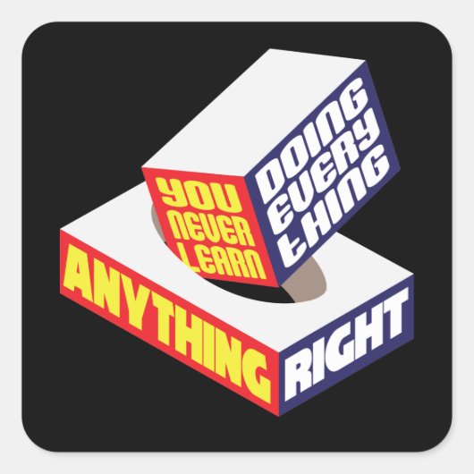 JE LEERT NOOIT IETS - Grappige Stickers (Voorkant)