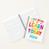 Je leert vandaag terug naar school gewoonte notitieboek (Binnen)