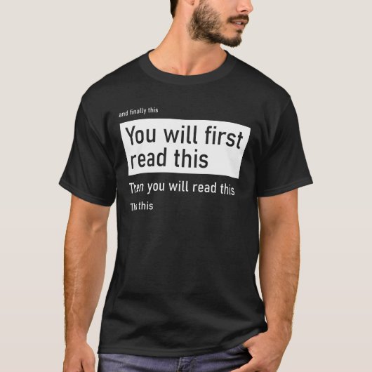 Je leest het eerst, dan lees je het… t-shirt (Voorkant)