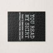 je leest mijn ding genoeg sociale interactie legpuzzel (Horizontaal)