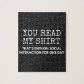 je leest mijn ding genoeg sociale interactie legpuzzel (Verticaal)