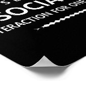 Je Leest Mijn T-shirt Dat Is Sociale Interactie Vo Poster (Hoek)