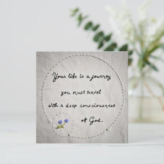 Je leven is een reis kaart (Staand voorkant)