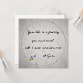 Je leven is een reis kaart (Voorkant / Achterkant in situ)