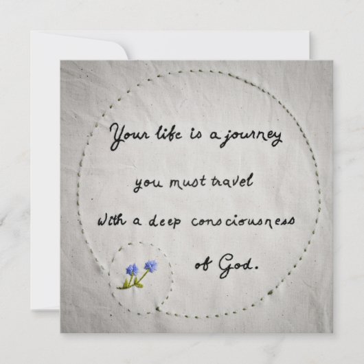 Je leven is een reis kaart (Voorkant)