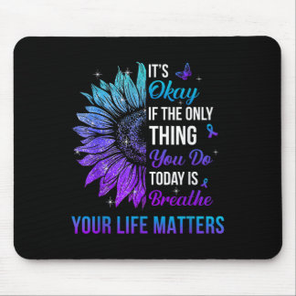 Je leven is zelfmoordpreventie bewustzijn Mannen v Muismat