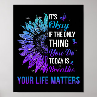 Je leven is zelfmoordpreventie bewustzijn Mannen v Poster