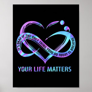 Je leven is zelfmoordpreventie Bewustzijn Poster