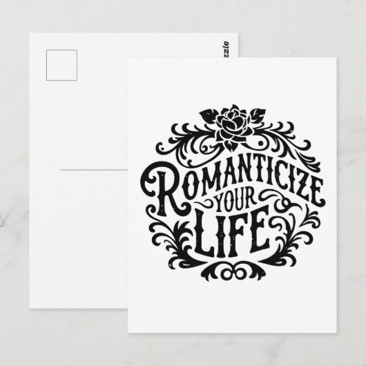 Je leven romantiseren briefkaart (Voorkant / Achterkant)