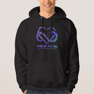 Je leven telt Preventie van zelfmoord bewustzijn Hoodie