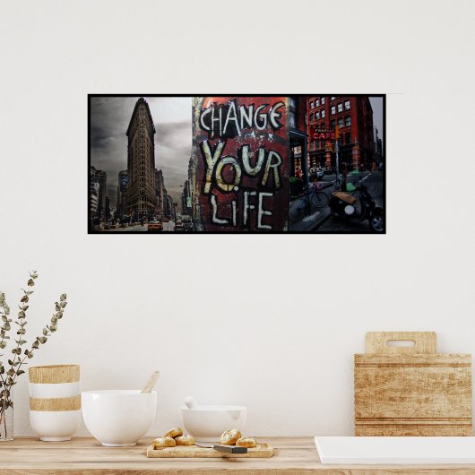 Je leven veranderen poster (Keuken)