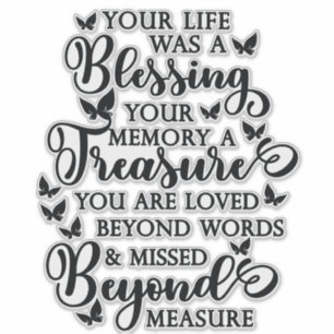 Je leven was een bloeiend vlindermonument sticker