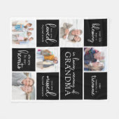 Je leven was een zegen fotocollage sympathie fleece deken (Voorkant (Horizontaal))