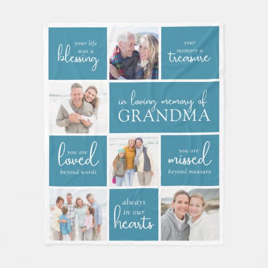 Je leven was een zegen fotocollage sympathie fleece deken (Voorkant)