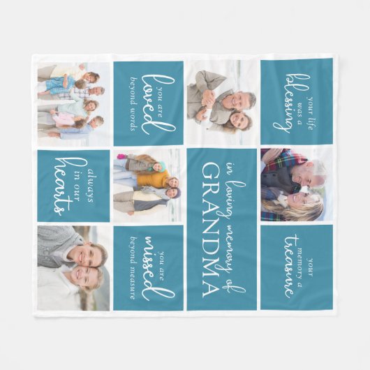Je leven was een zegen fotocollage sympathie fleece deken (Voorkant (Horizontaal))