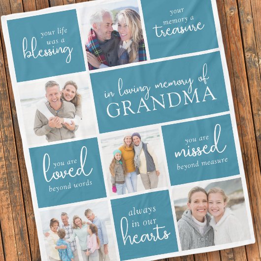 Je leven was een zegen fotocollage sympathie fleece deken