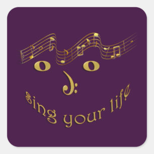 je leven zingen vierkante sticker