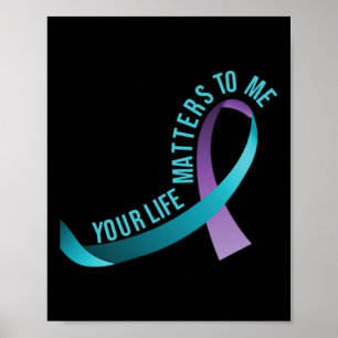 Je levensproblemen voor mij Zelfmoordpreventie bew Poster