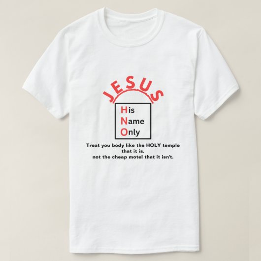 Je lichaam is een tempel t-shirt (Design voorkant)