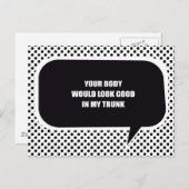 JE LICHAAM ZOU ER GOED UITZIEN IN MIJN KOFFERBAK BRIEFKAART (Voorkant / Achterkant)