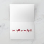 **JE LICHT MIJN LEVEN OP** MERRY CHRISTMAS FEESTDAGEN KAART (Binnen)