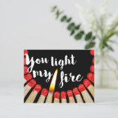 Je licht mijn vuurromantische foto Valentijns. Briefkaart (Staand voorkant)