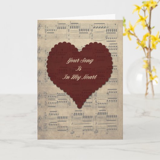 Je Lied Valentijnsdag Kaart (Gele Bloem)