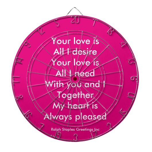 Je liefde dartbord (Voorkant)