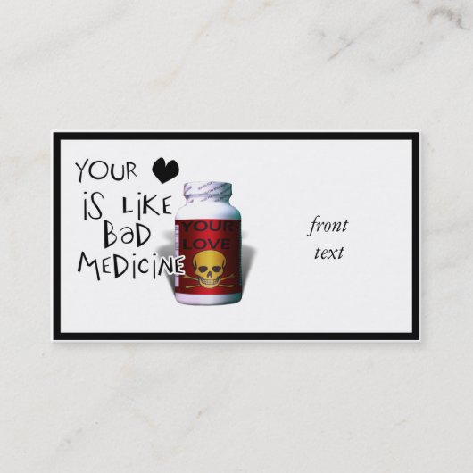 Je Liefde is als... Visitekaartje (Voorkant)