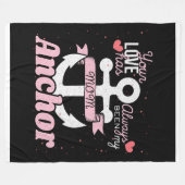 Je liefde is altijd mijn moeder Anchor geweest. Fleece Deken (Voorkant (Horizontaal))