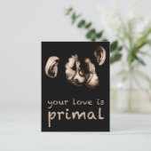 je liefde is oer : zoende chimps briefkaart (Staand voorkant)