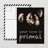 je liefde is oer : zoende chimps briefkaart (Voorkant / Achterkant)