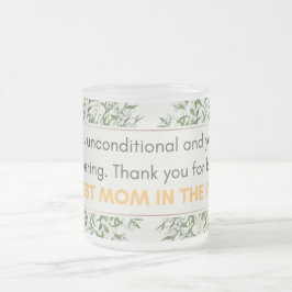 Je liefde is onvoorwaardelijk en je steun matglas koffiemok