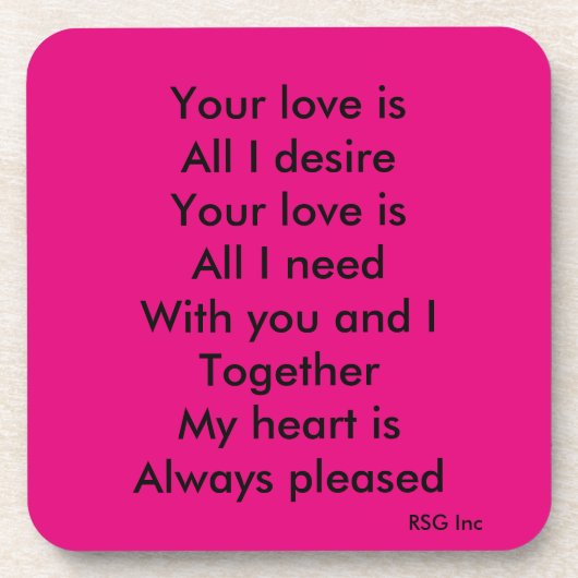 Je liefde onderzetter (Voorkant)