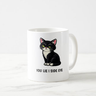 Je liegt, ik kijk scheef Grappige Tuxedo Kat Citaa Koffiemok