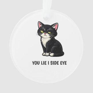 Je liegt, ik kijk scheef Grappige Tuxedo Kat Citaa Ornament