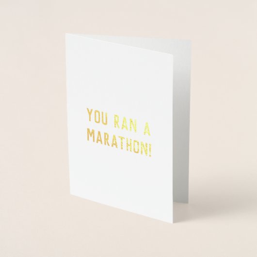 Je liep een marathon gefeliciteerd succes kaart (Voorkant)
