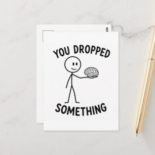 Je liet iets grappigs vallen Stokfiguur Hersen Briefkaart
