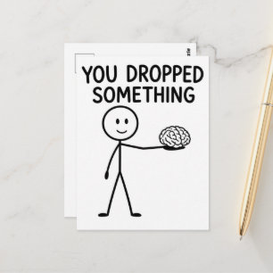 Je liet iets grappigs vallen Stokfiguur Hersen Briefkaart