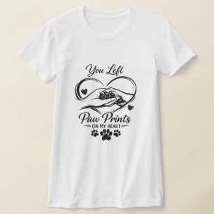 Je Liet Pootafdrukken Achter Op Mijn Hart Hond Lie T-shirt